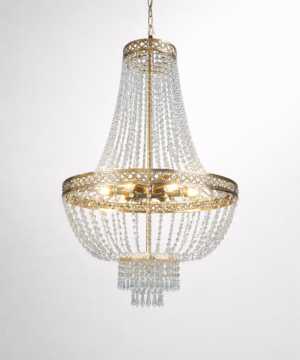 Iron Plating Crystal Bead Curtain Chandelier